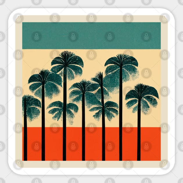Palms Sticker by Retro Travel Design